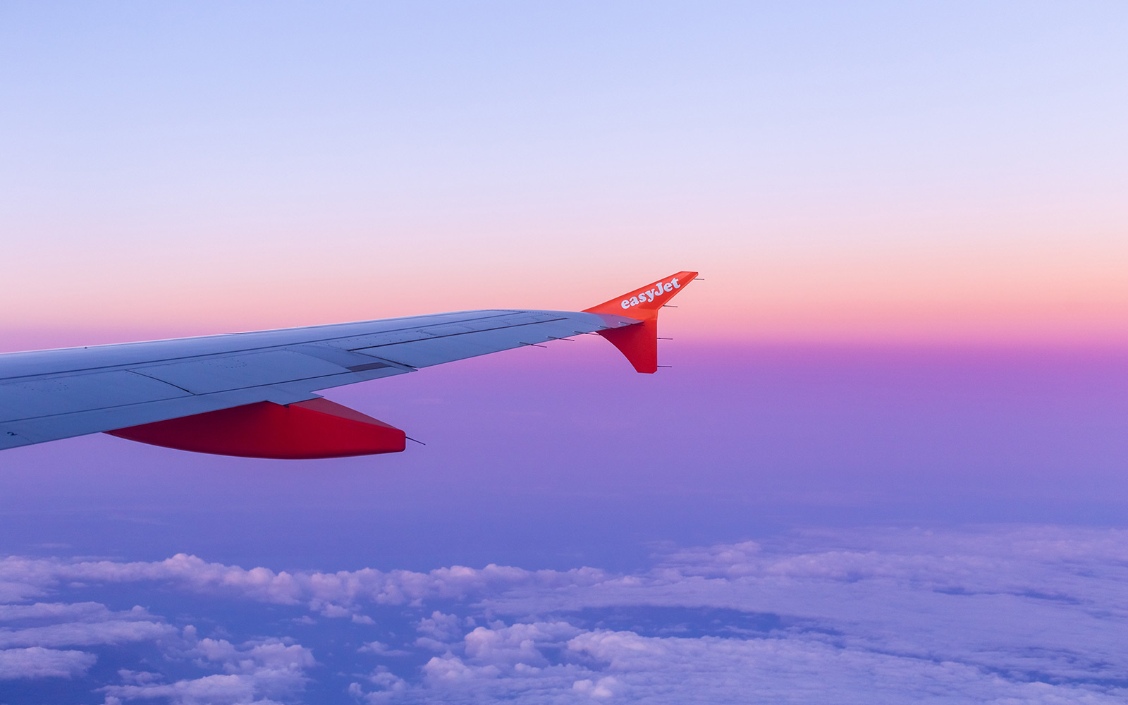 An easyJet passenger plane wing illustrating an Aerogility news story on their ongoing five-year partnership